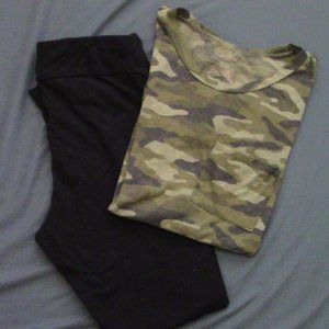 Cute Camo Tee Shirt & Leggings